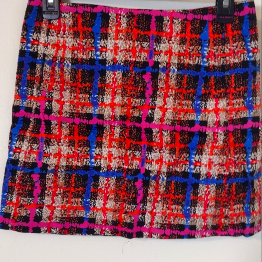 Vintage J.Crew Electric Plaid Mini Skirt - Size 0